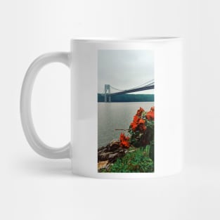 George Washington Bridge Red Roses Mug